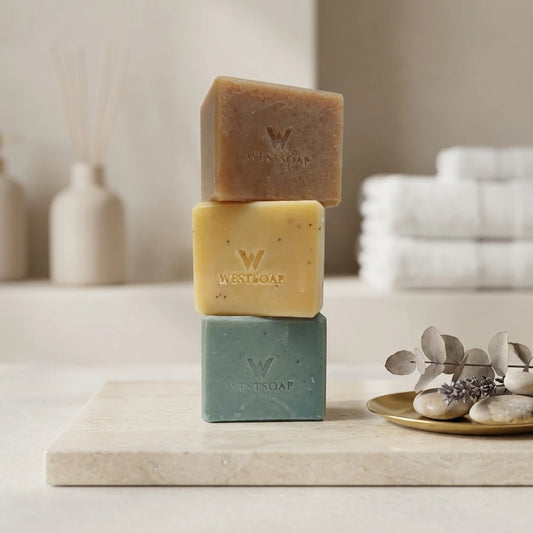 Wild Honey, Oats & Brazilian Clay Sensitive Skin Soap Trio