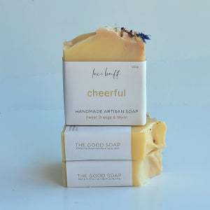 Cheerful Body Soap – Orange & Myrrh Natural Uplift