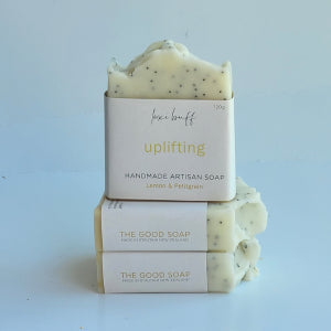 Uplifting Body Soap – Lemon & Petitgrain with Poppy Seeds
