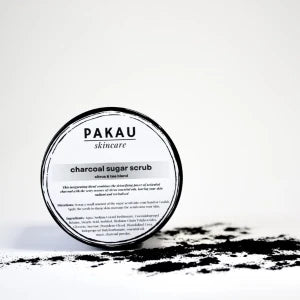 Charcoal Sugar Scrub – Citrus & Tea Blend for Exfoliation & Bright, Detoxified Skin