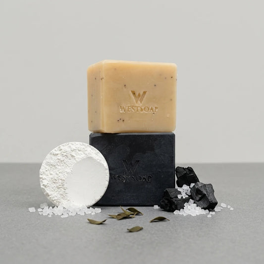 Miner's Charcoal & Yellow Clay Soap Set