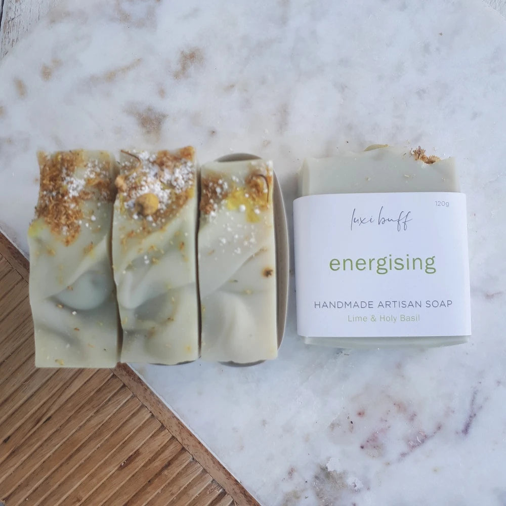 Energising Body Soap – Lime & Basil Focus Boosting Bar