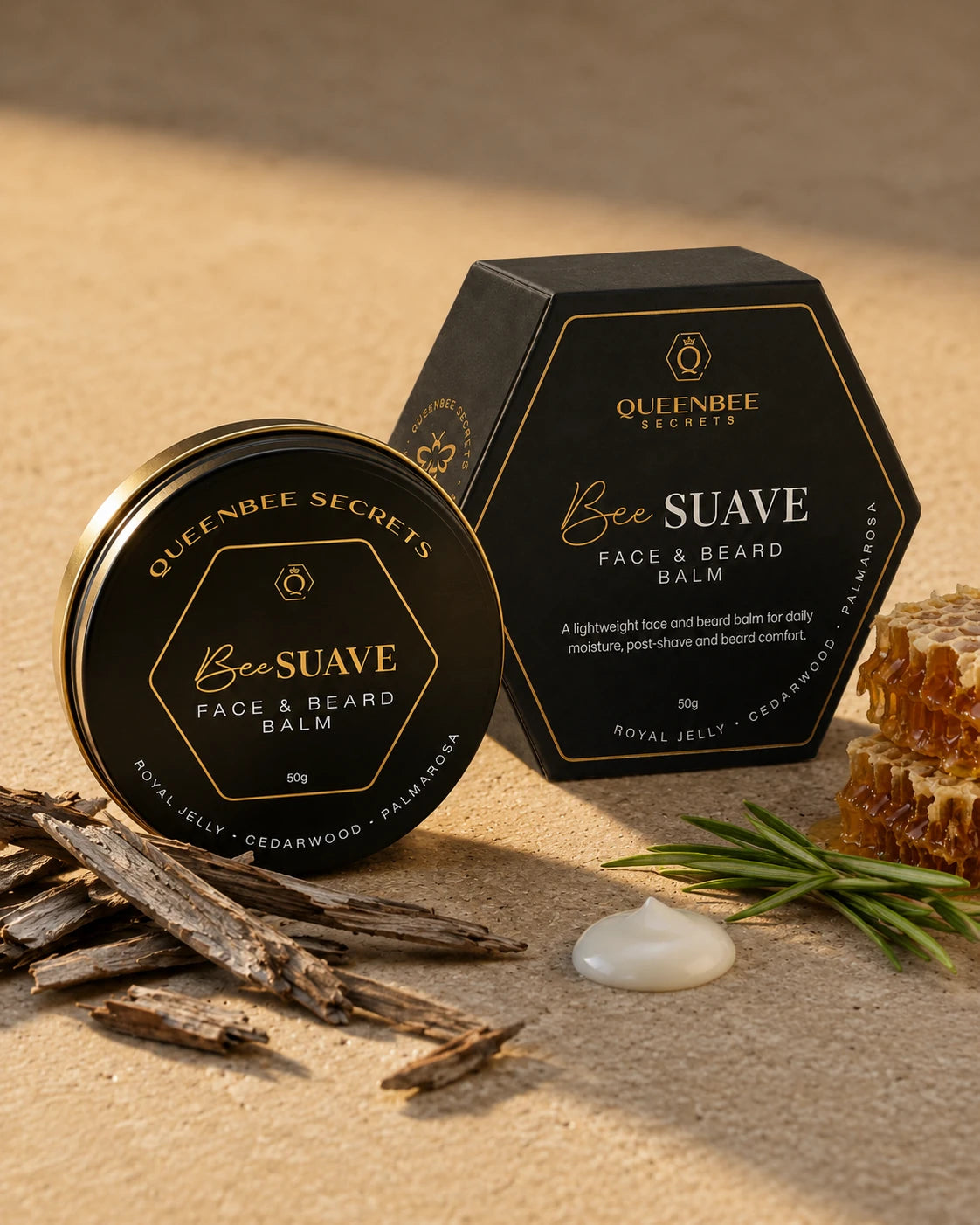 Bee Suave Face & Beard Balm - Cedarwood & Palmarosa