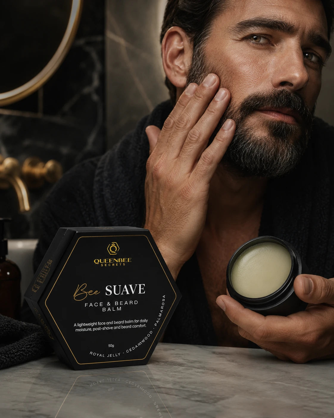Bee Suave Face & Beard Balm - Cedarwood & Palmarosa