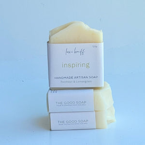 Inspiring Body Soap – Lemongrass, Patchouli & Green Clay Energizing Bar